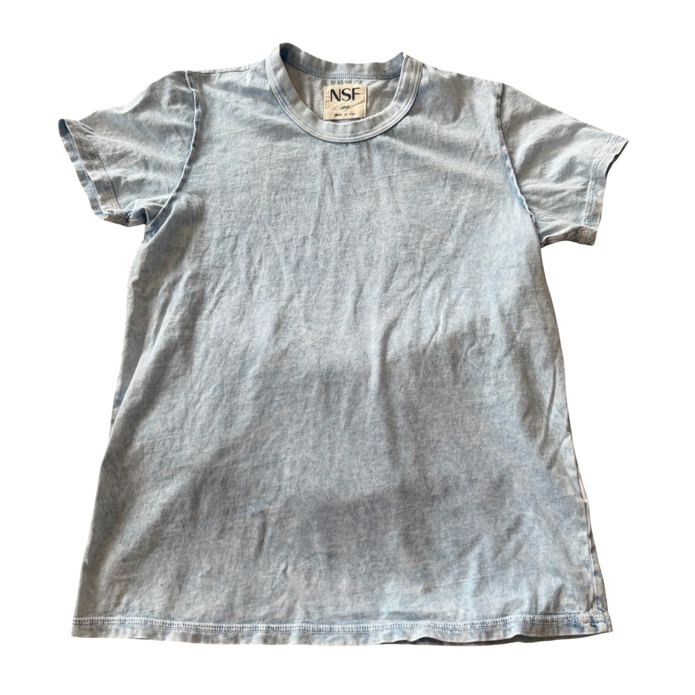 NSF Alessi Shrunken Fine Jersey Tee Blue Perl